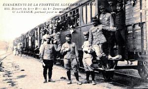 Alger - Depart des Zouaves pour le Maroc